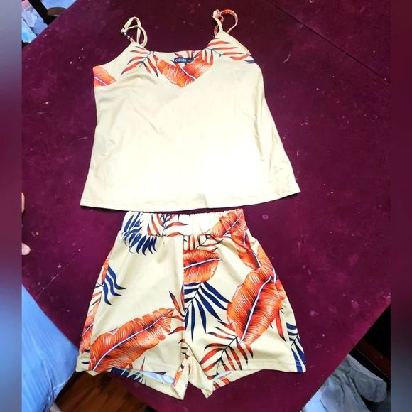 NWOT ... Chicme top and shorts set - Picture 1 of 12